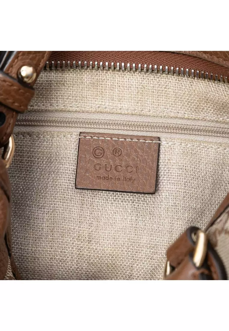 Pre-Loved Gucci Small Gg Canvas Bree Satchel