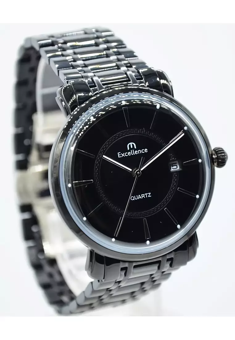 Excellence - Jam Tangan Fashion Wanita - Black - Stainless Steel - 8107L