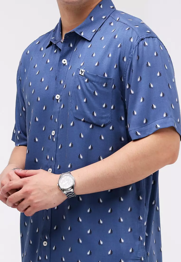 Printed Woven Polo Short Sleeves