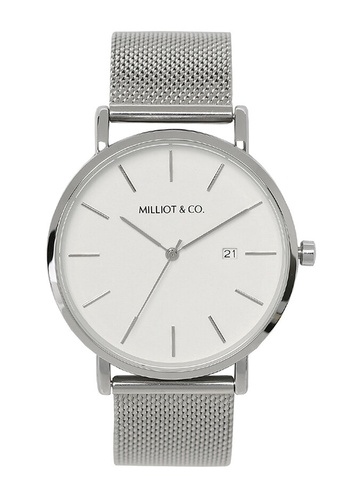 Milliot & Co. silver Greysen Silver Mesh Strap Watch 1BDA8ACF1C778CGS_1