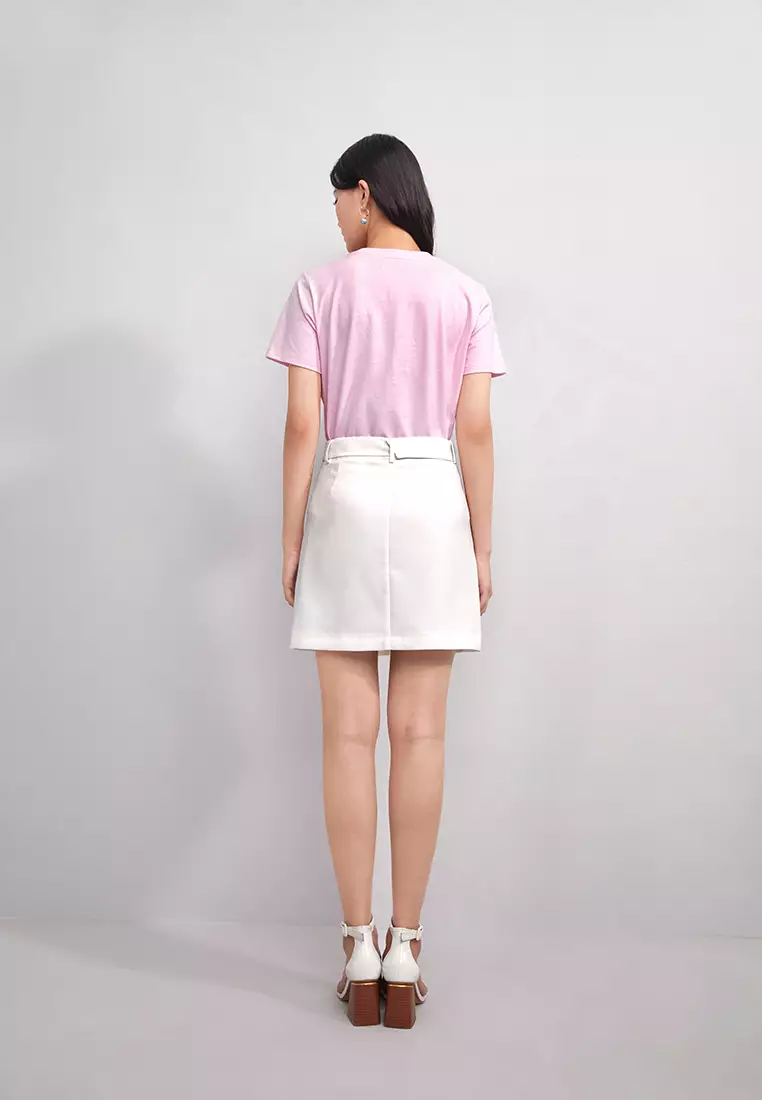 A-Line Short Skirt with Front Pockets