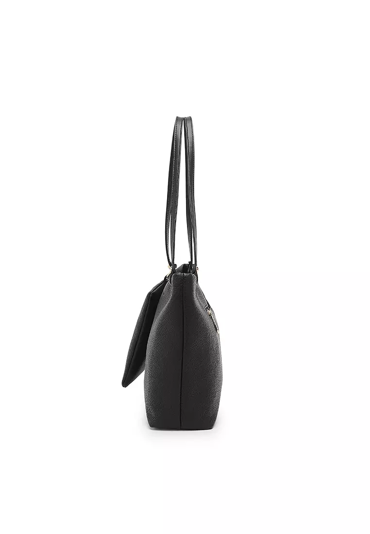 Women's 2-in-1 Tote Bag & Pouch - Black