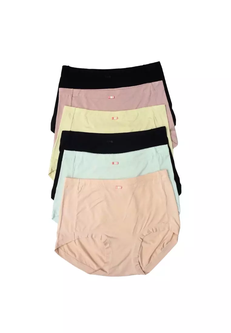 6 Pack Azalea Plus Size High Waisted Panties Bundle B