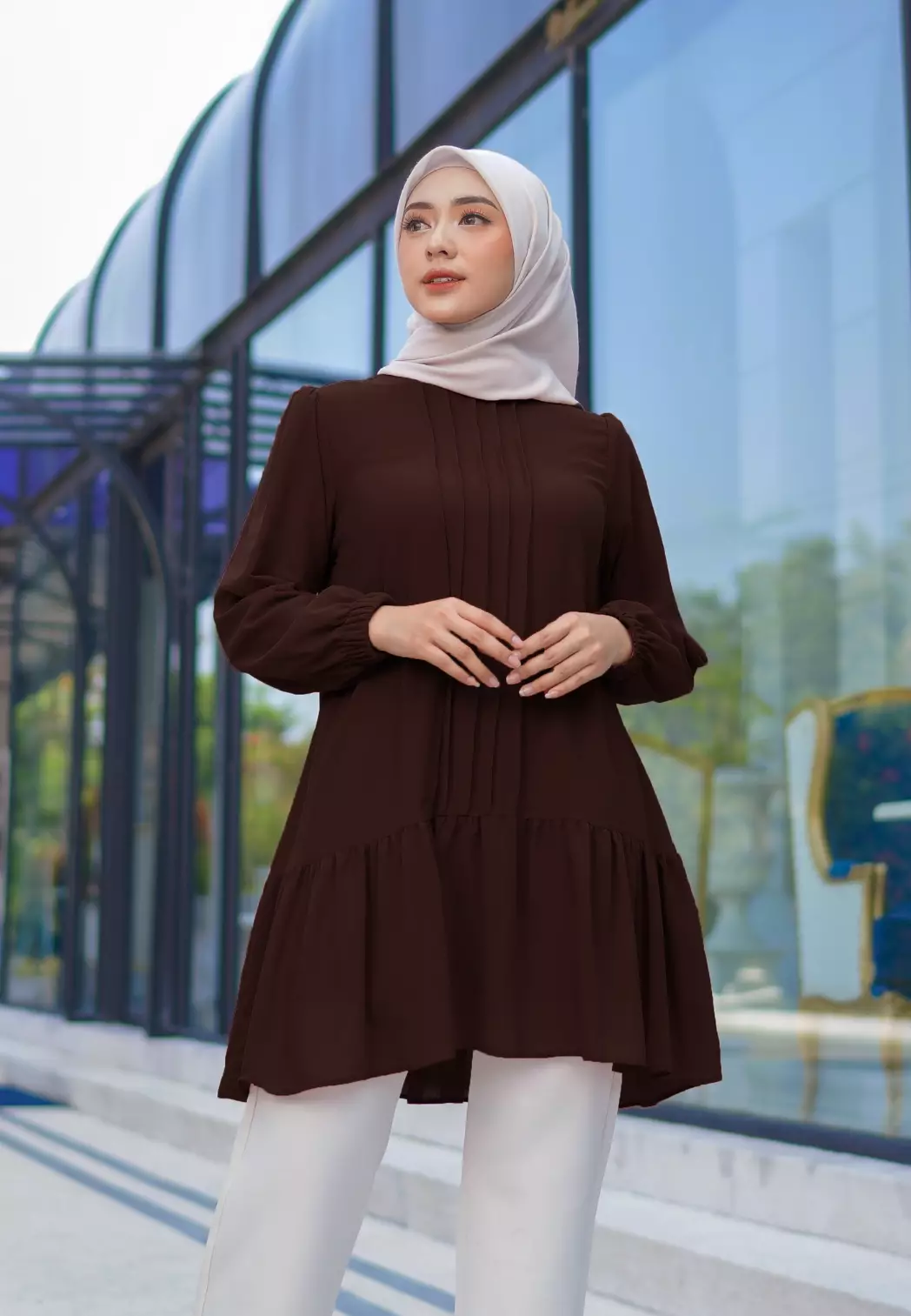 Nicole Blouse - Coffee