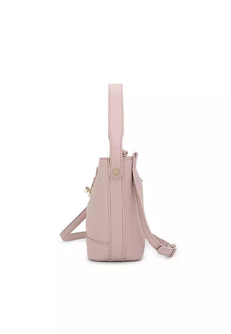 Women's 2 in 1 Top Handle Bag / Sling Bag / Shoulder Bag - Pink