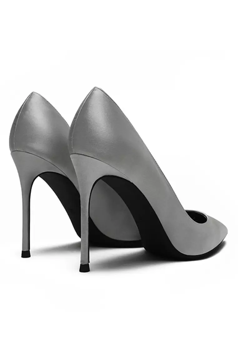 10CM Silk Fabrics Pointed High Heel Shoes HZL213