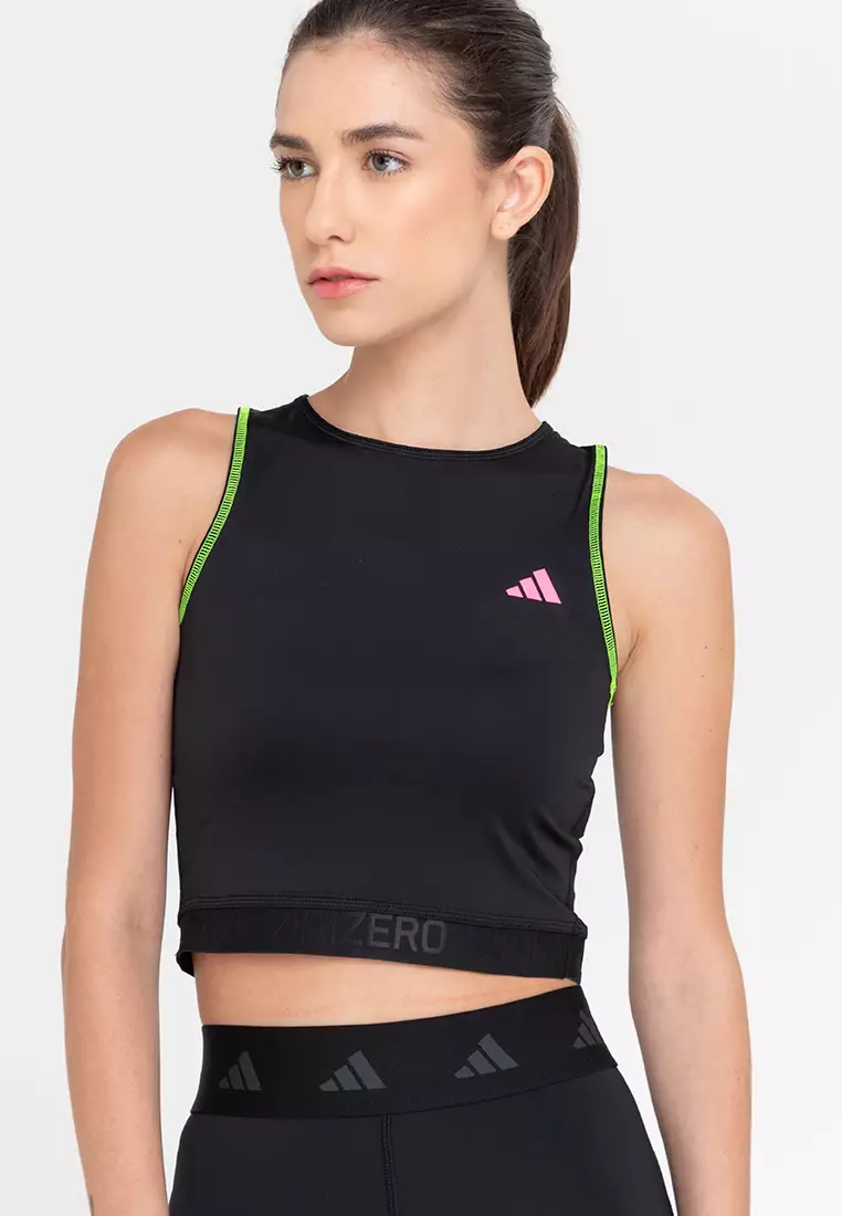 Adidas wrap 2024 knit crop top