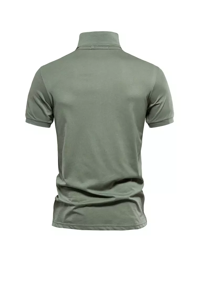 Embroidered Short Sleeve Polo Shirt AX-PL216