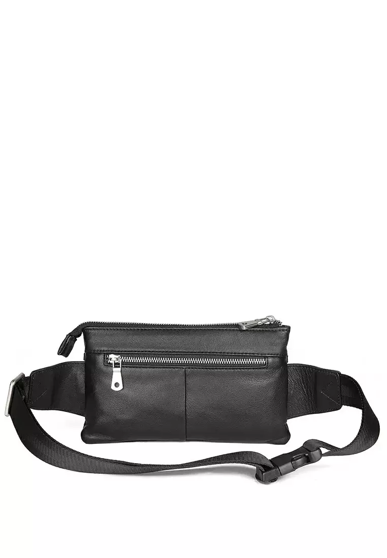 Sporty Full Grain Leather Chest Bag MJD3017