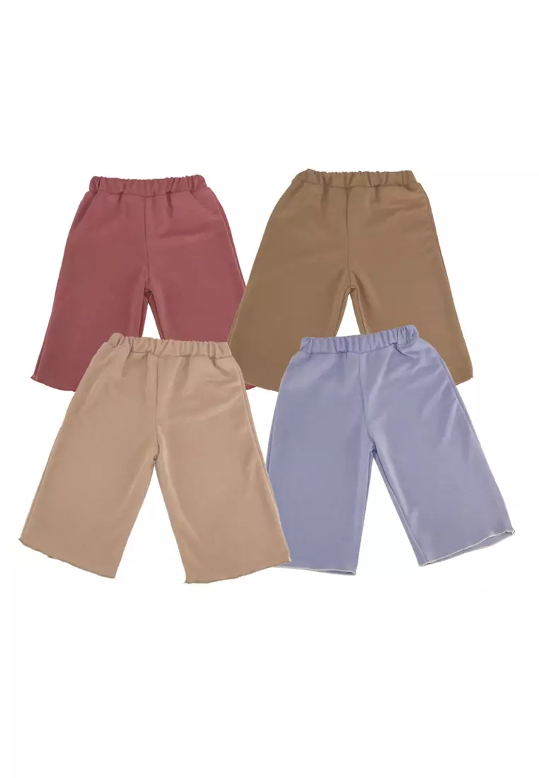 Two Mix Celana Kulot Anak Perempuan / Laki ( Unisex ) Bahan Kaos Katun Usia 1-8 Tahun 4243