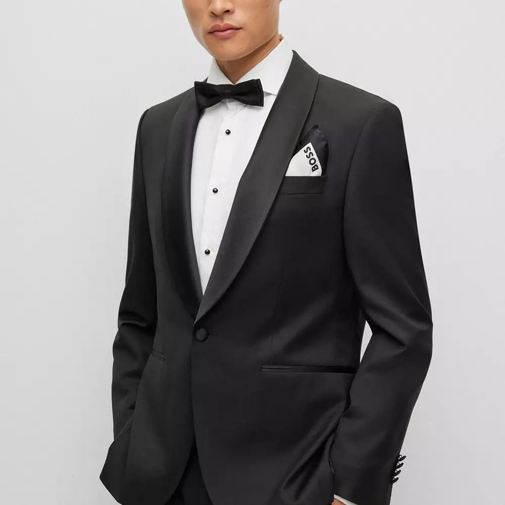 F-Bow Tie 222 Silk Jacquard Black
