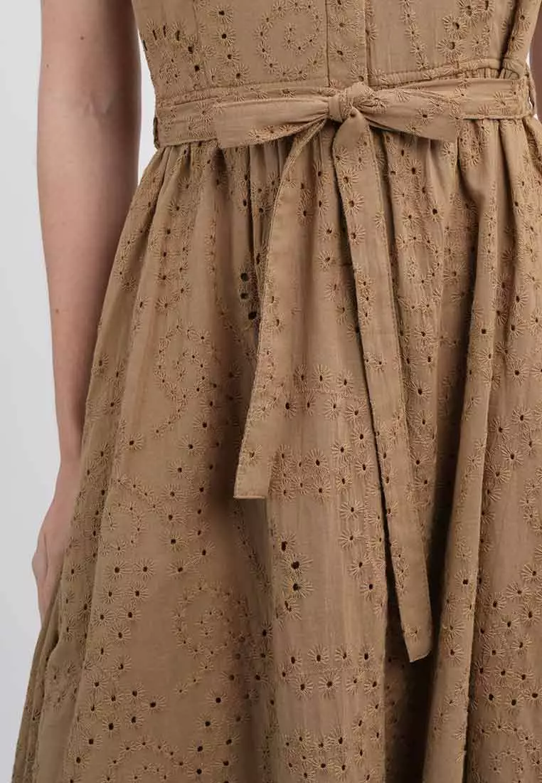 Lila Eyelet Shirt Dress