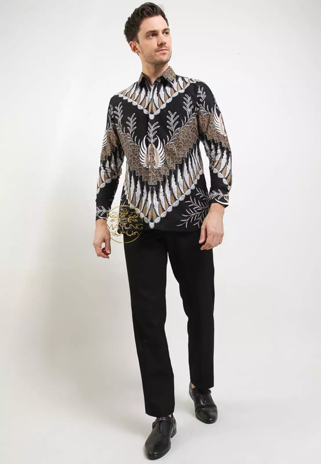 Wesampana Kemeja Batik Pria Premium Slimfit Modern Lengan Panjang