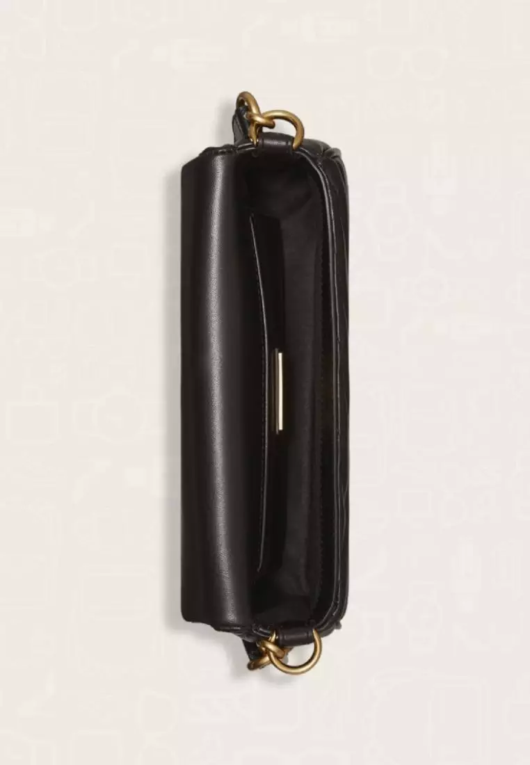 Tory Burch Small Kira Chevron Flap Shoulder Bag Black