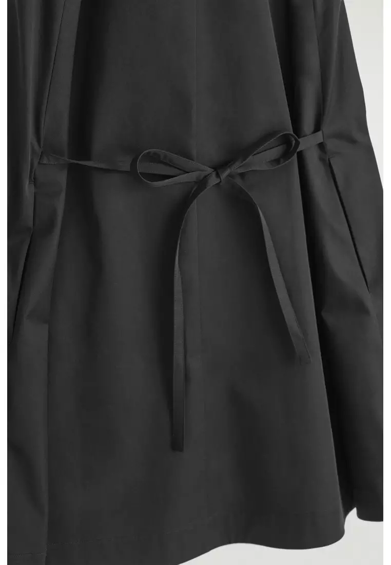 BUTTONED PIMA COTTON MINI DRESS