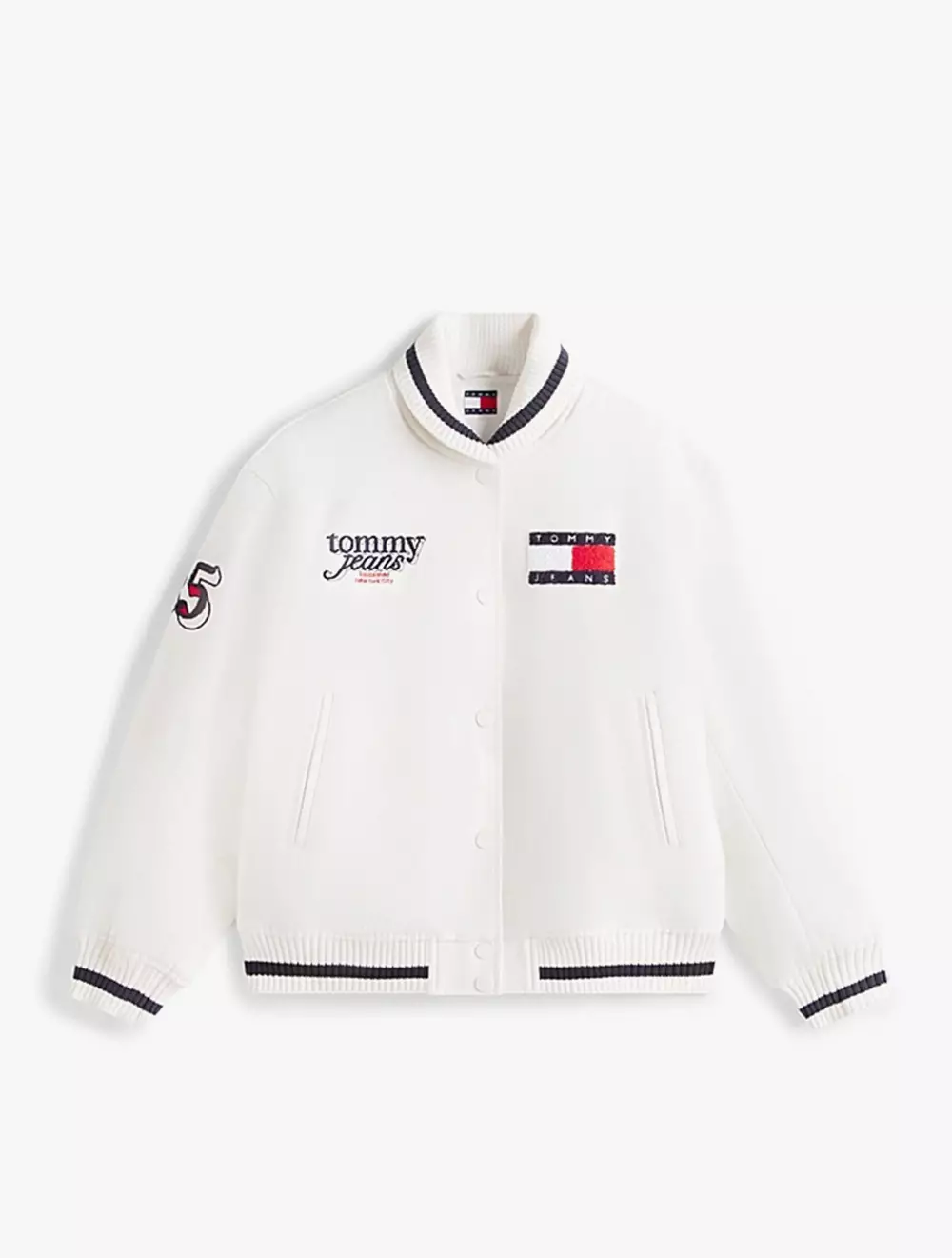 Tommy Jeans - Canvas Back Logo Oversized Varsity Jacket