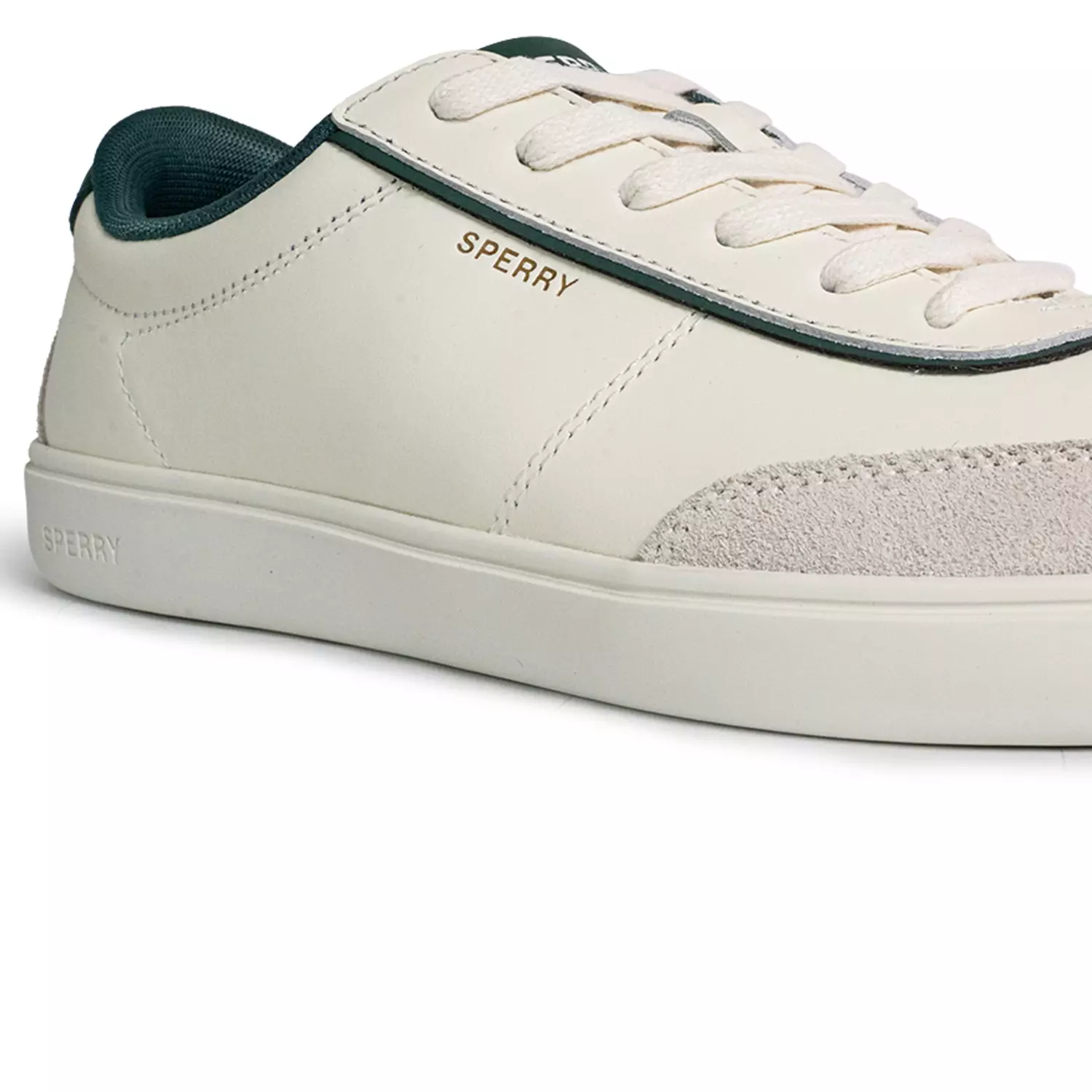 Men's Pier 90 Leather Sneakers - Off-White/Green (25S00421)