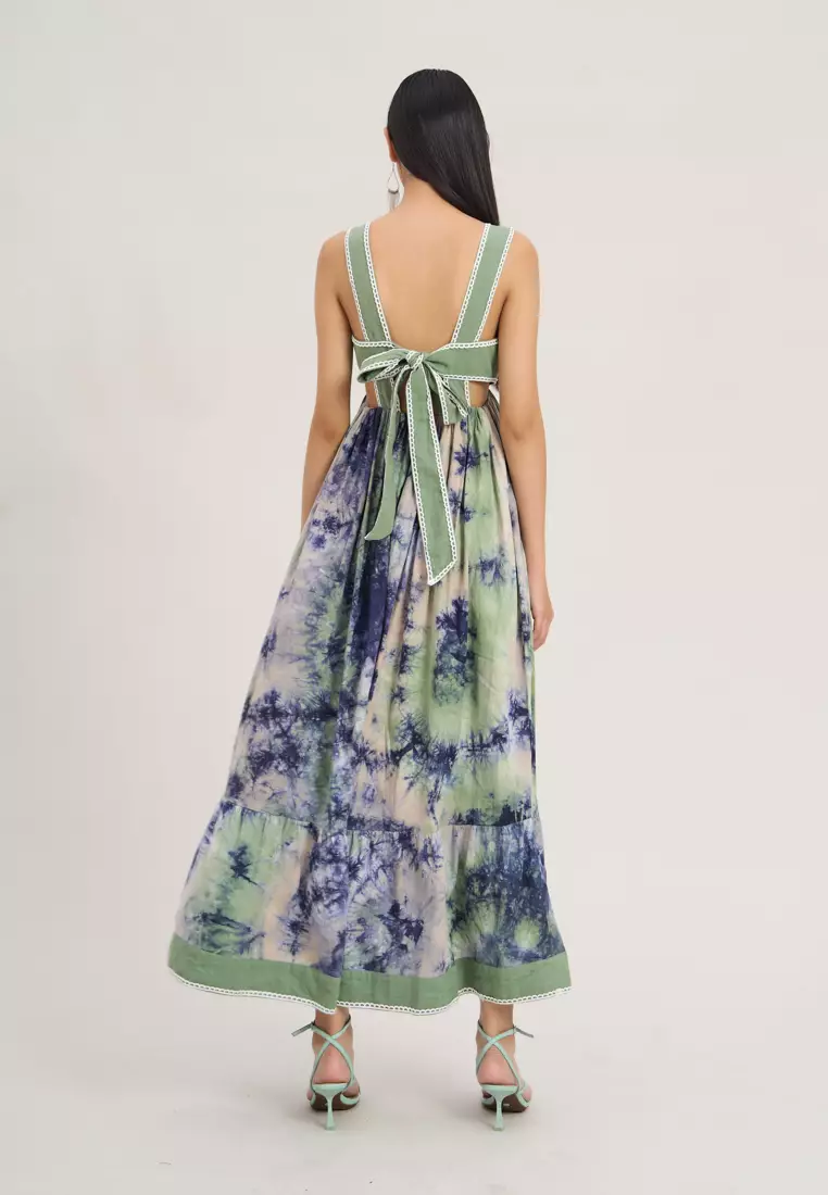 Light Moss Green Maxi Dress