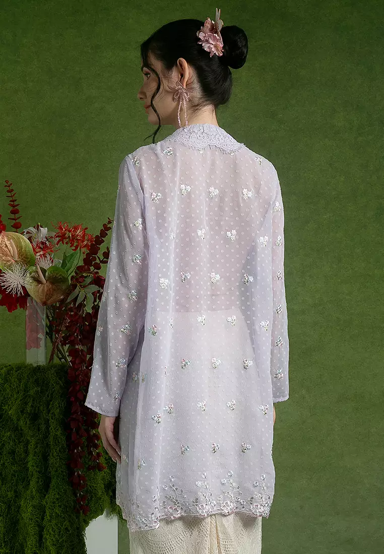 Ita Polka Dot Long Kebaya Top