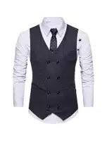 Vest with double breasted suit deals