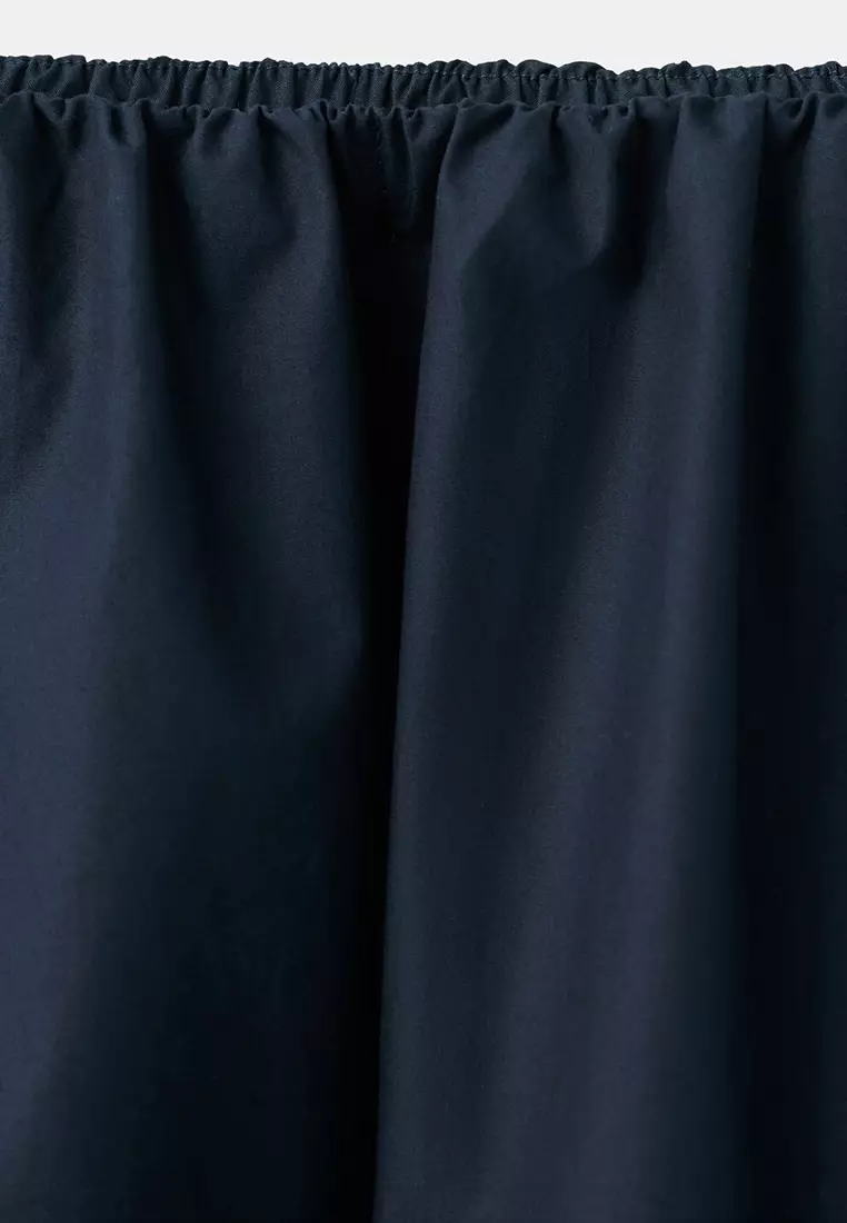 Midi Cotton Skirt With Pleats