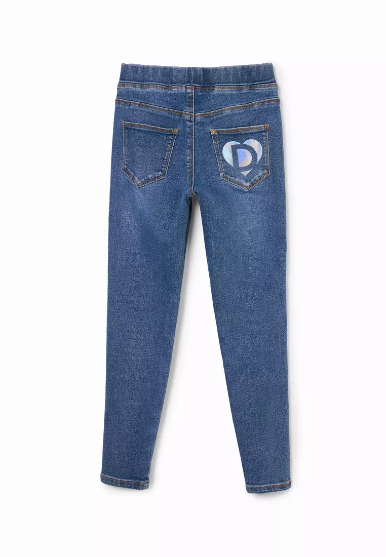 Desigual Niños Stretch denim leggings.