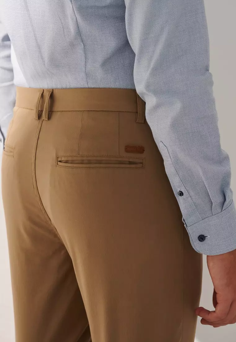 Khaki Slim Fit Stretch Chinos