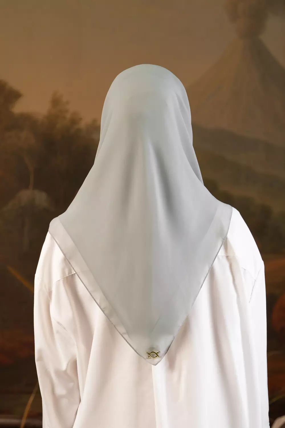 Klamby - Shaira Square Hijab Instan Aloe Grey