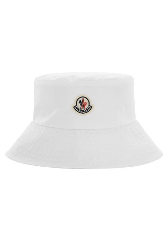 Moncler white Moncler Logo Patch Hat in White for UNISEX F85E6AC93474D3GS_1