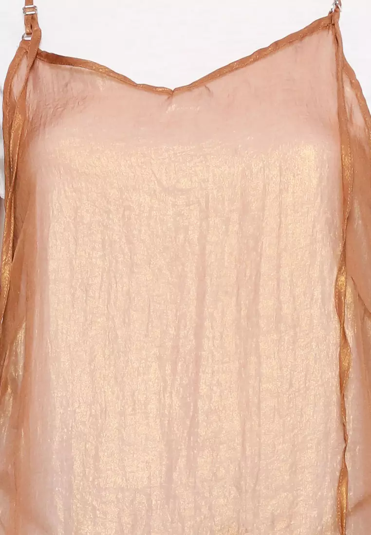 薄紗吊帶連身裙