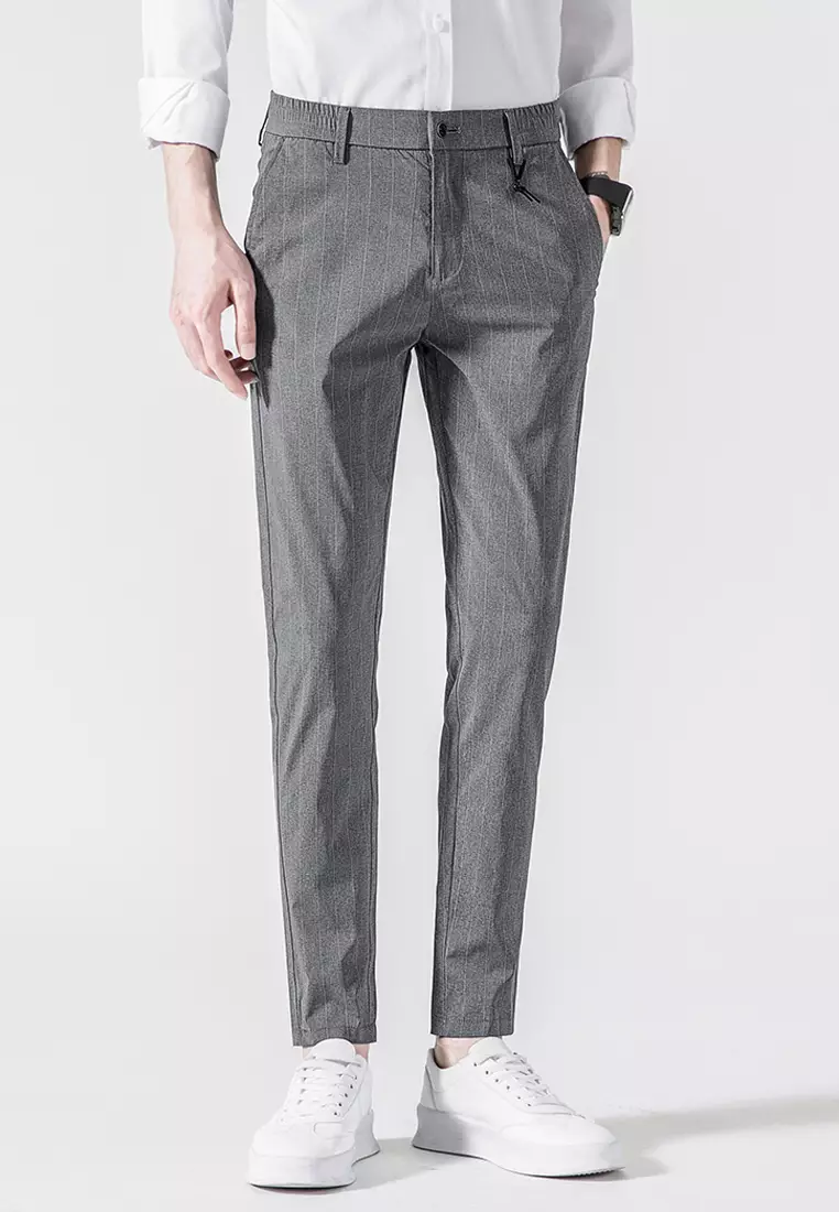 Stripe Slim Suit Pants