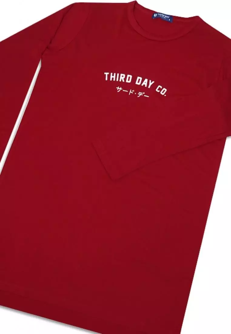 LTC13 mls tdco merah maroon kaos tangan panjang hijab