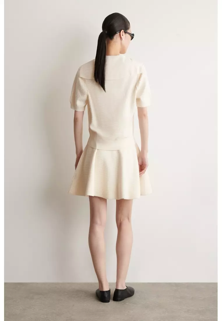 KNITTED FLARED MINI SKIRT