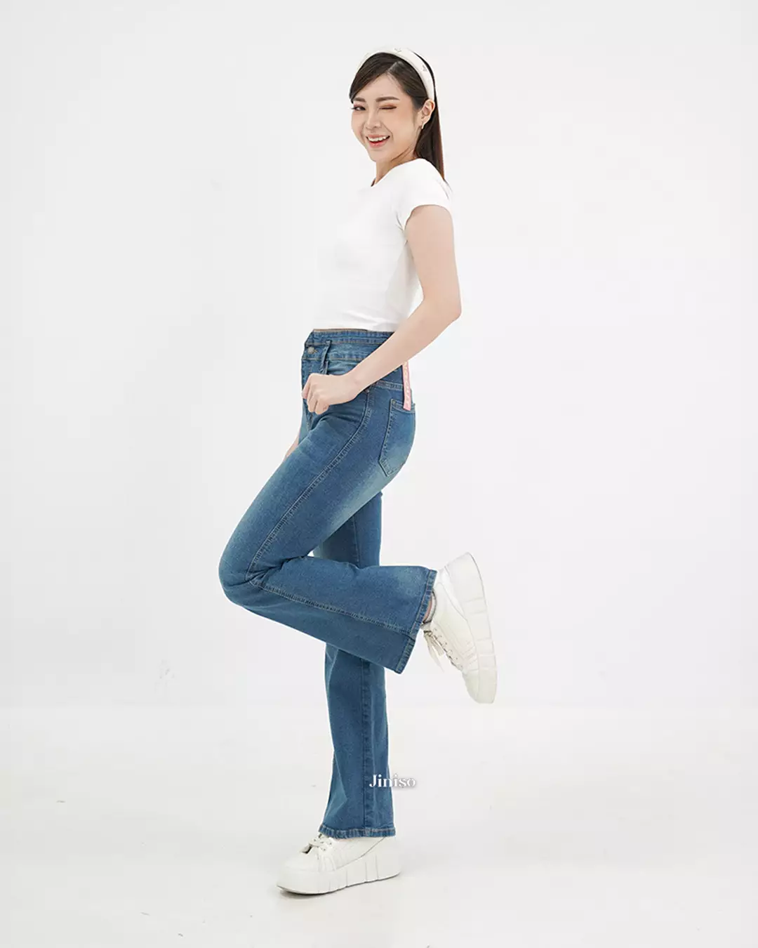 Ultra Highwaist Cutbray Stretch Jeans 630 HANGOUT