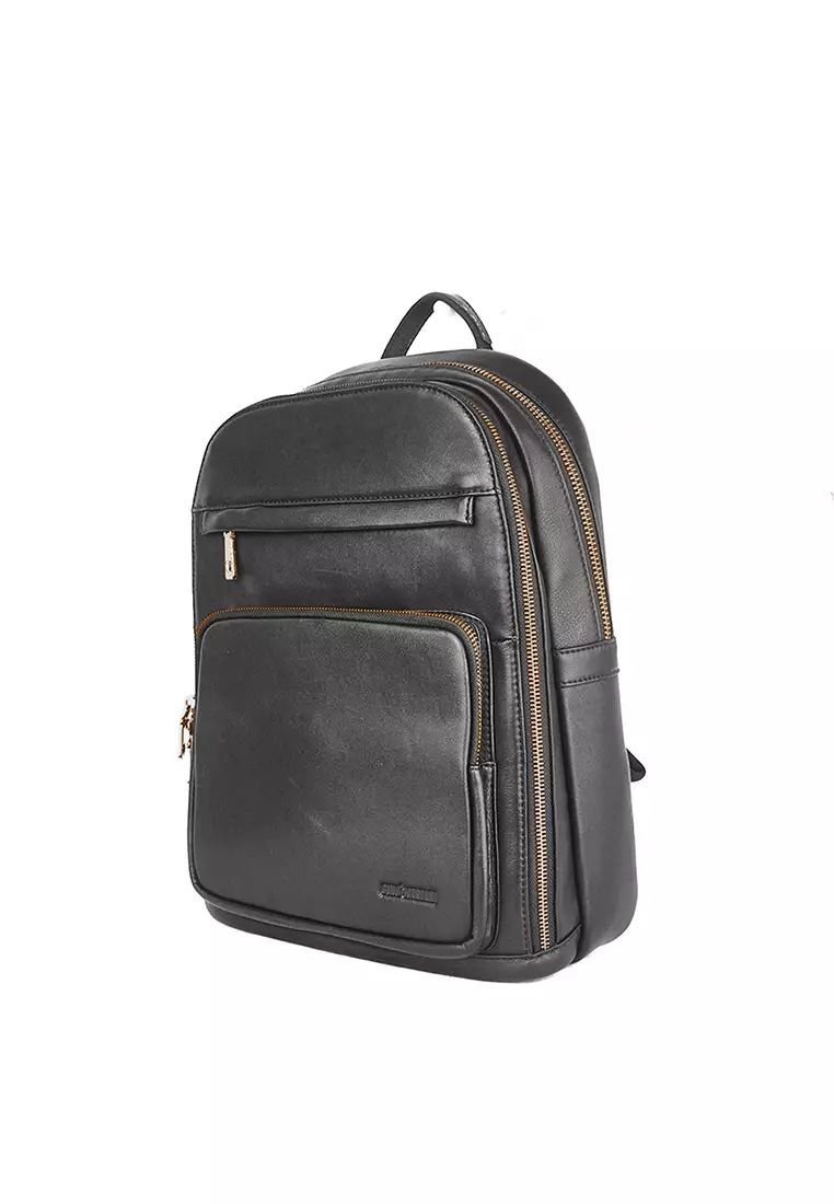 Backpack Tas Ransel Pria Kulit Gino Mariani Gael Hitam