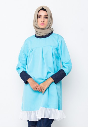 Tunieq expose white remple - in Light Blue colour