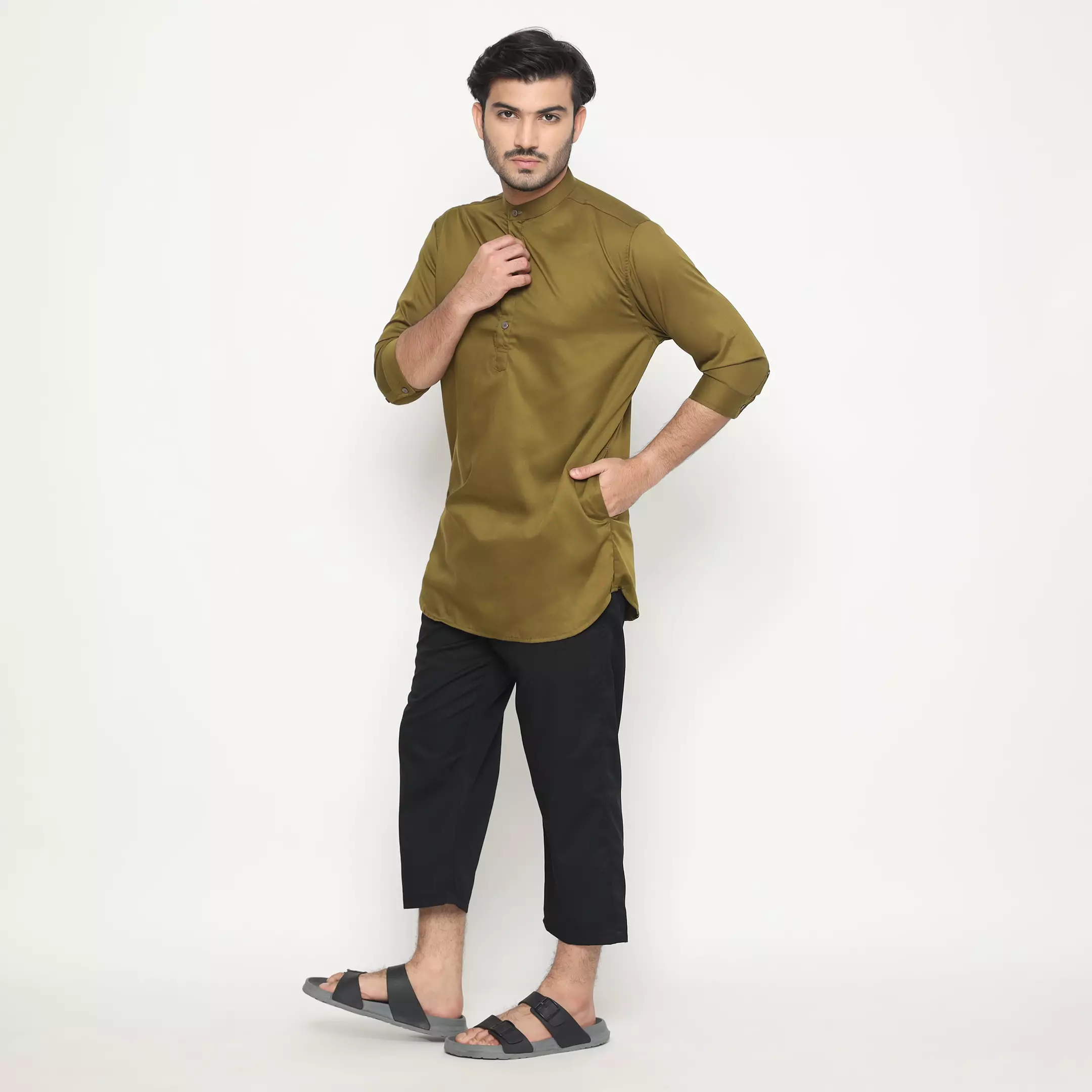 Casella Baju Koko Kurta Lengan ¾ Premium Quality 5003 Army