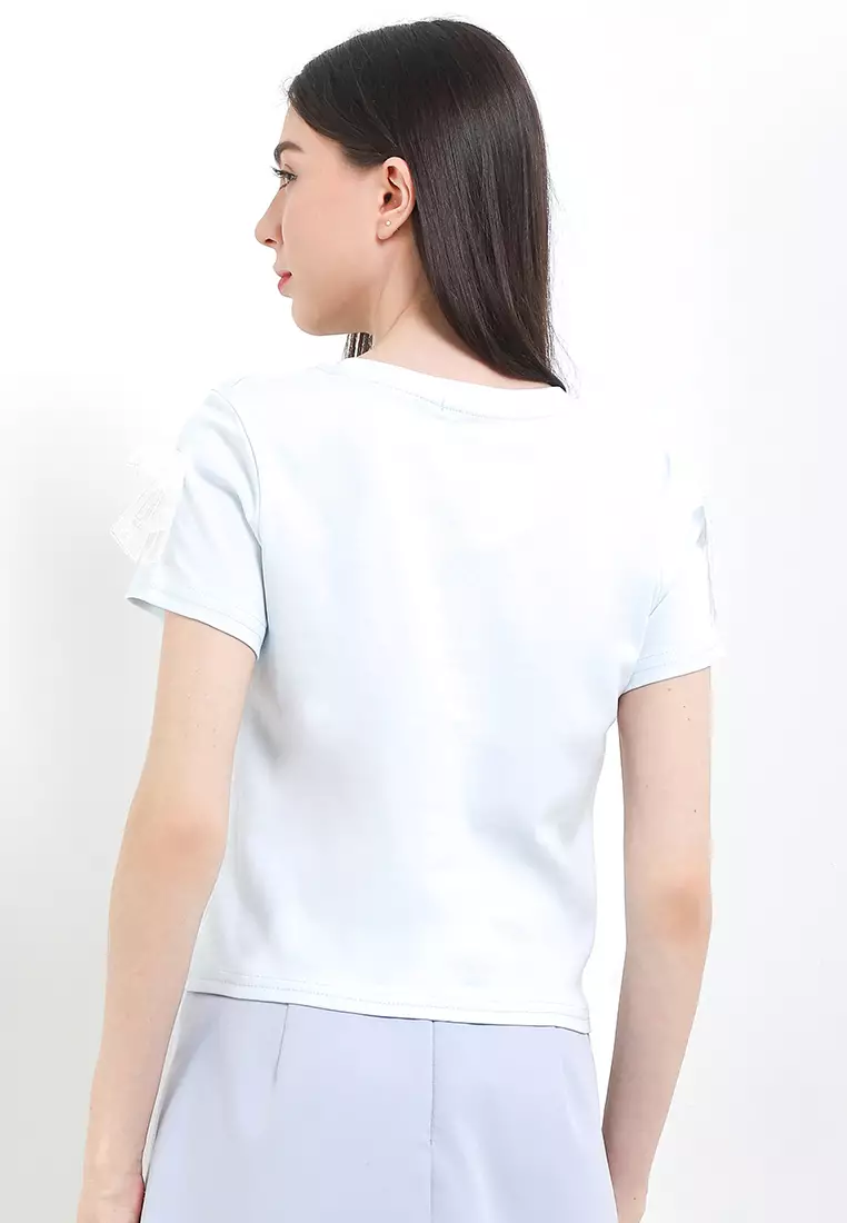 S/S T Shirt W/ 7 Bows Patches