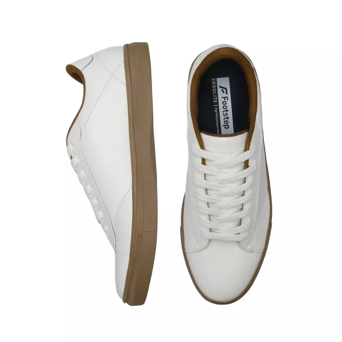 Sepatu Sneakers Pria Casual Footstep Footwear Smith White Gum