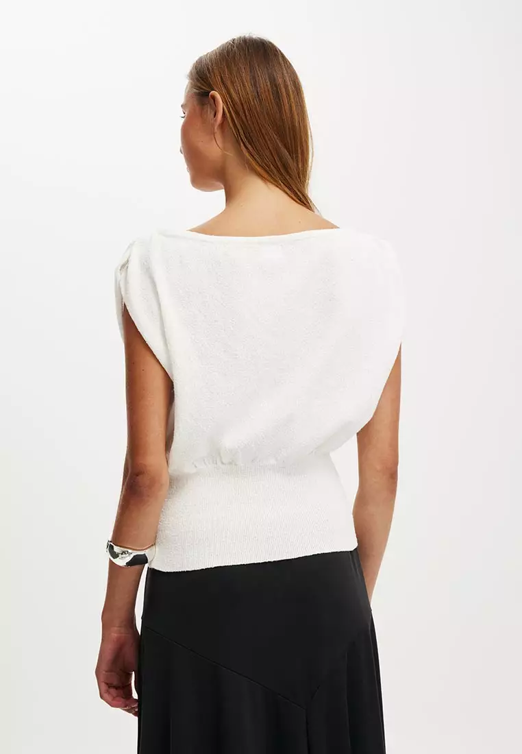Hazy Short Sleeve Batwing Knit