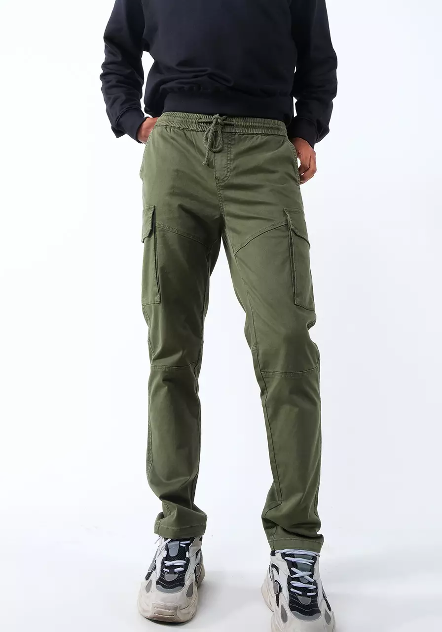 Celana Panjang Cargo Pria Slimfit Owen Army