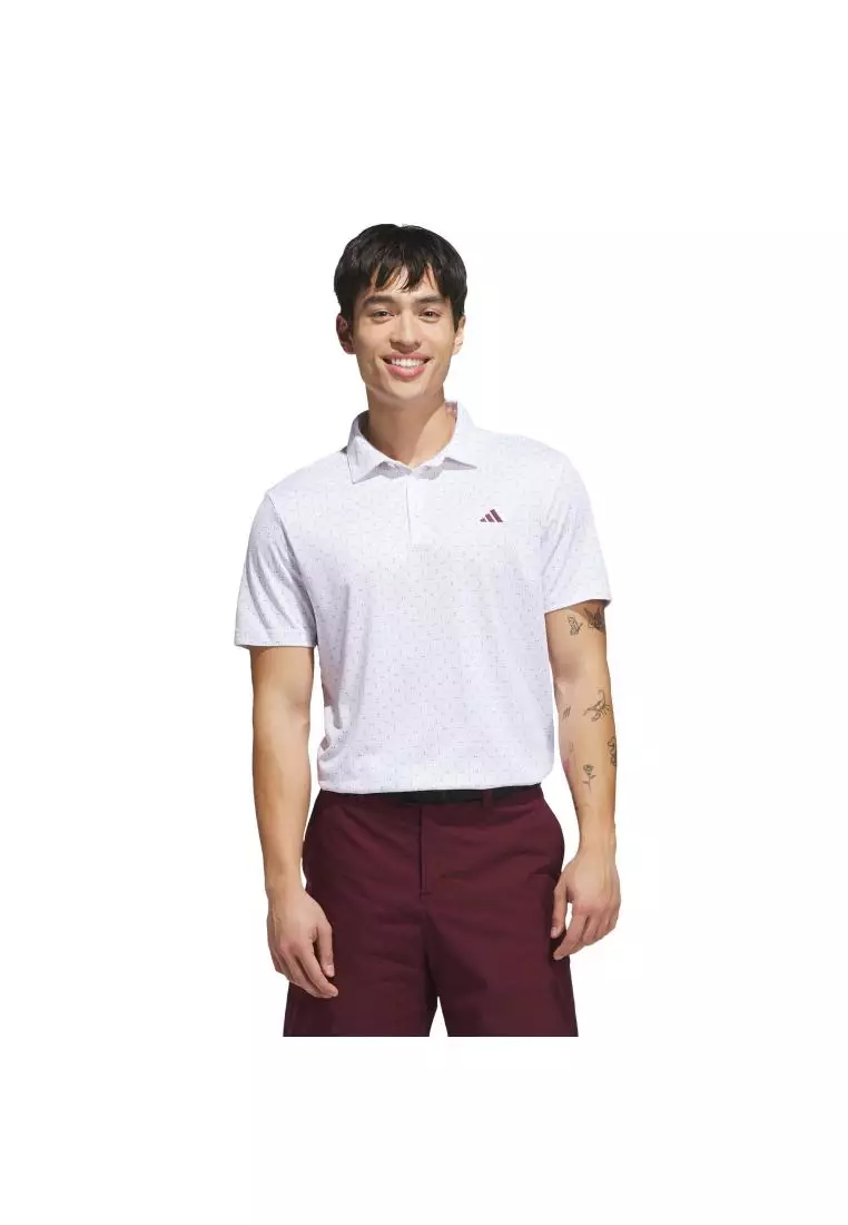 Buy ADIDAS Golf PERFORMANCE TEXTURED PRINT POLO SHIRT Men White