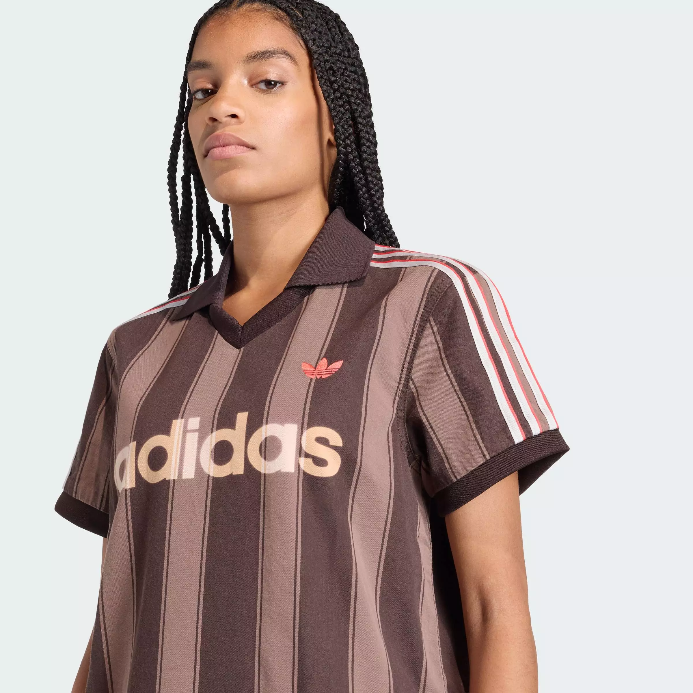 Lifestyle TWILL FOOTBALL JERSEY Women Brown KD5450