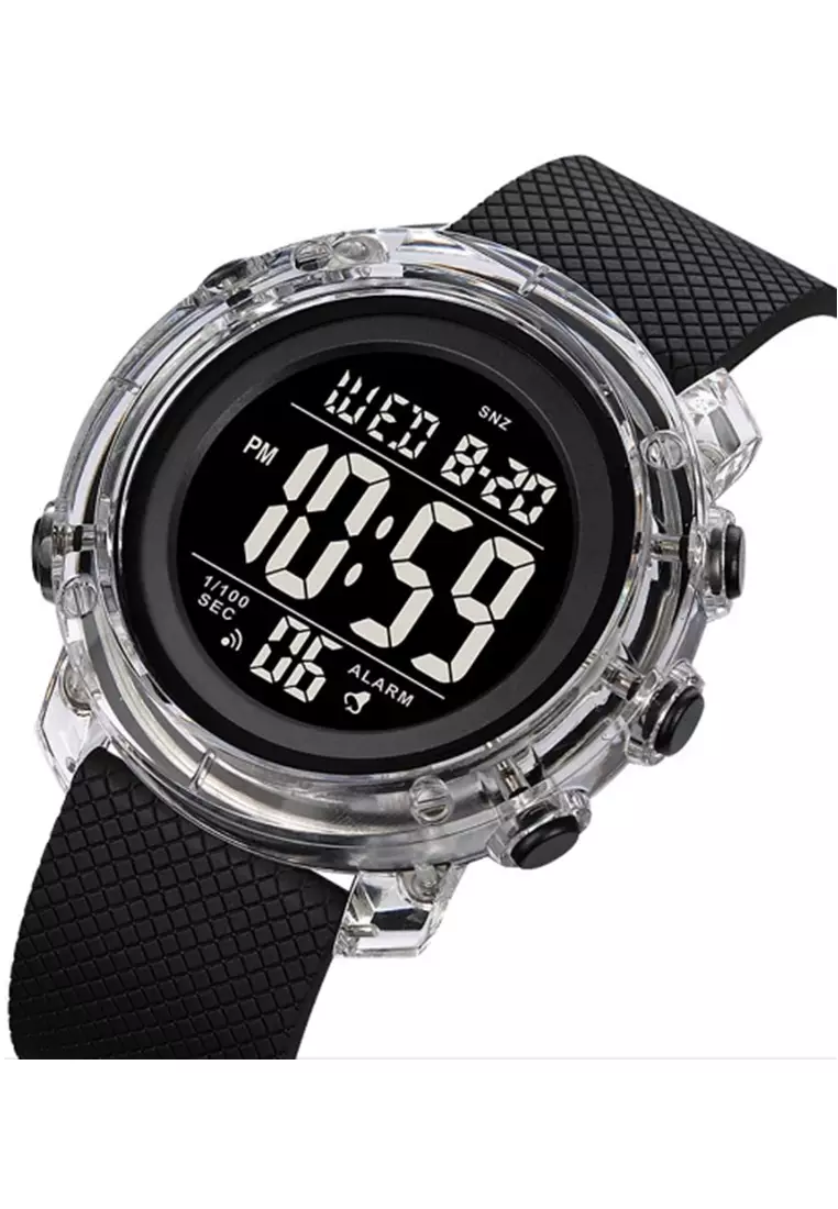 Jam Tangan Digital Pria Waterproof Many Function Strap Tali Material PU Silicone IR05 ORIGINAL