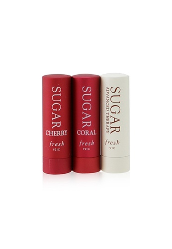 Fresh FRESH - Sugar Lip Treatment Trio Set: 1x Sugar Lip Treatment Advanced Therapy - 2.2g/0.07oz + 2x Mini Sugar Lip Treatment SPF 15 (#Coral + #Cherry) 3x2.2g/0.07oz E483BBEA473533GS_1
