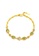 YOUNIQ gold YOUNIQ Karem 24K Gold Plated Bracelet with Light Green Cubic Zirconia Stone A0136ACB72E4BEGS_1