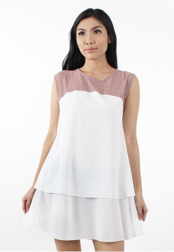 Shop Ootd Casual Lovely Sleeveless Chiffon Party Dress Online On