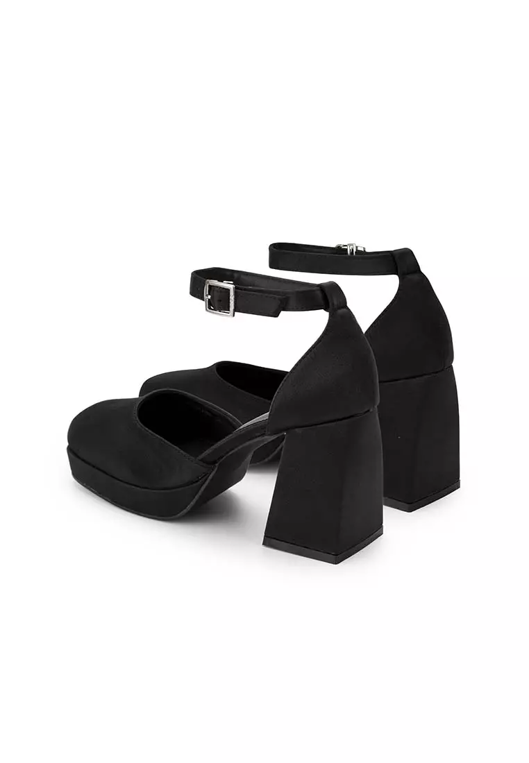 ASOS DESIGN Presta platform high heels in black