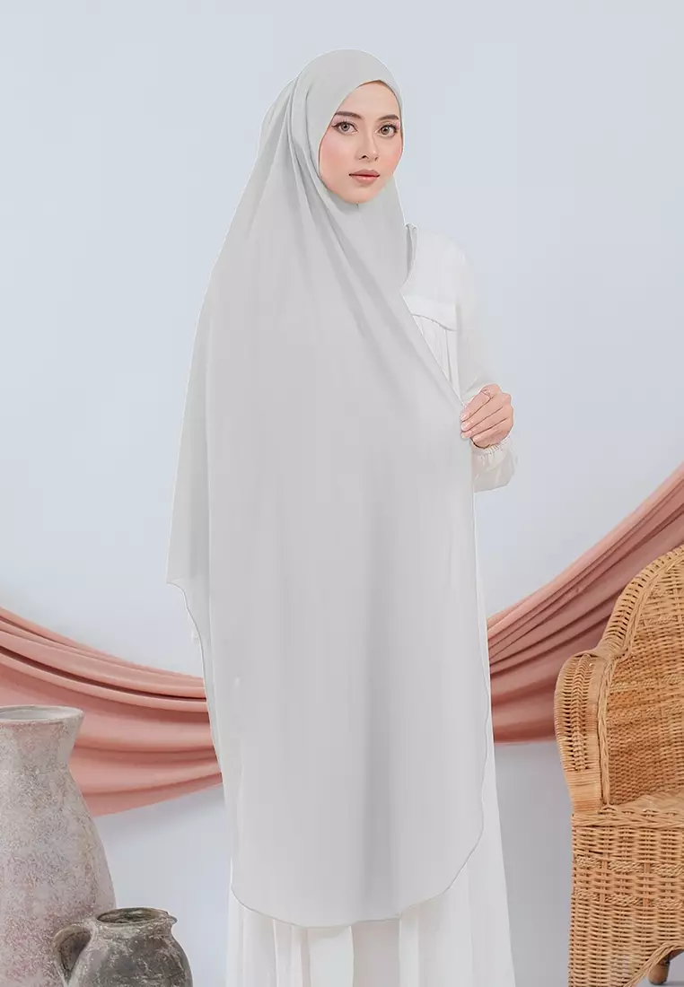 HIJAB INSTAN SABIYA - SILVER GREY