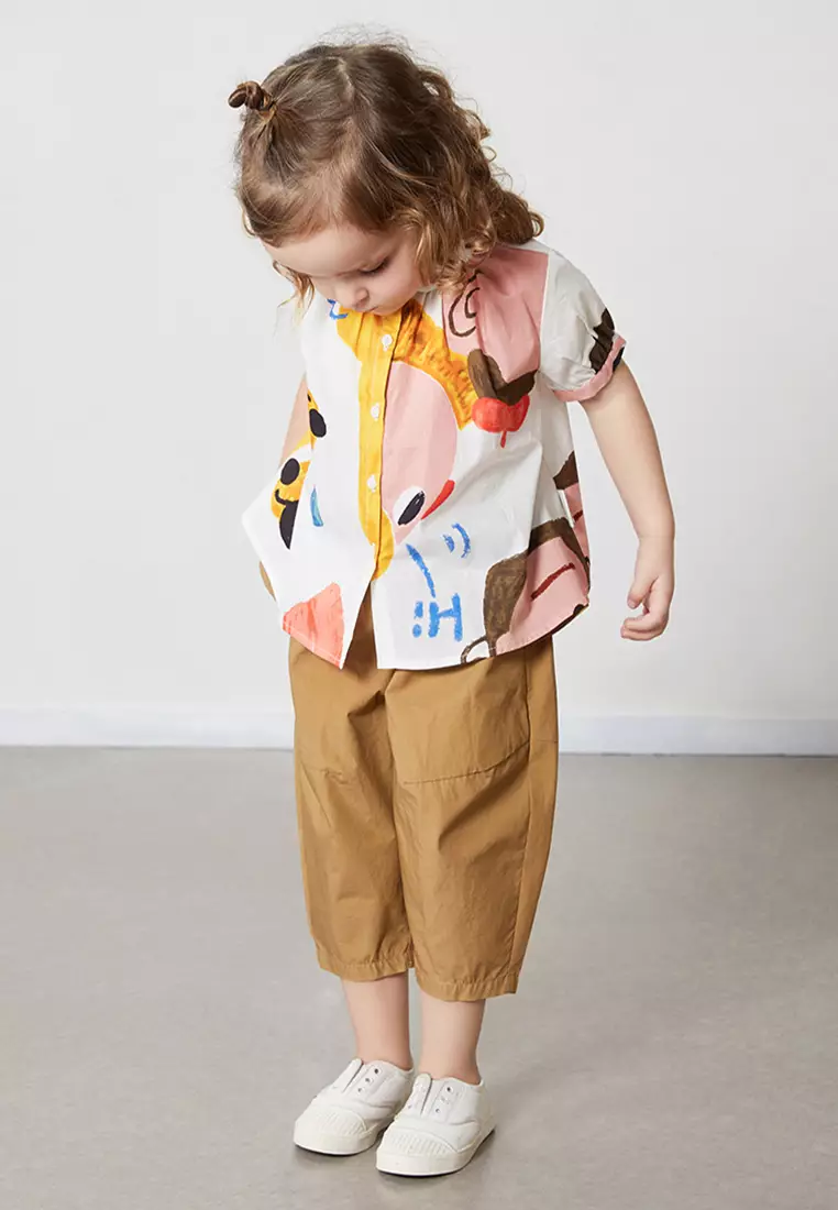 Summer Casual Pants With Ruffle Waist